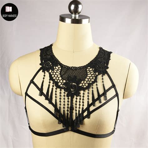 Lace Harness And Elastic Strap Cage Frame Brabody Harness Lingerie
