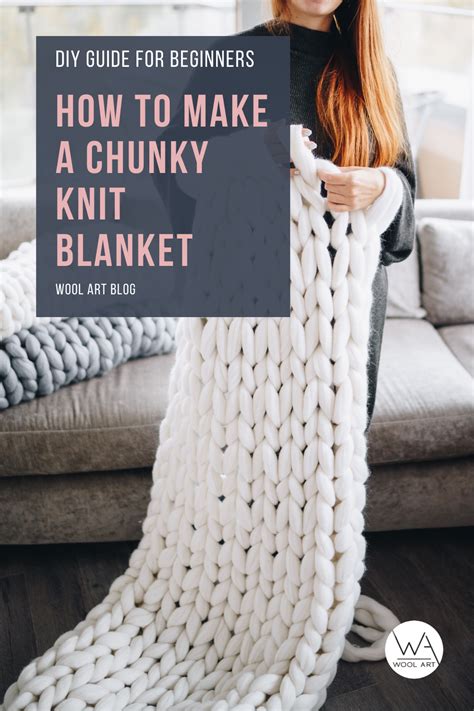 How To Make A Chunky Knit Blanket Diy Guide For Beginners Diy Knit
