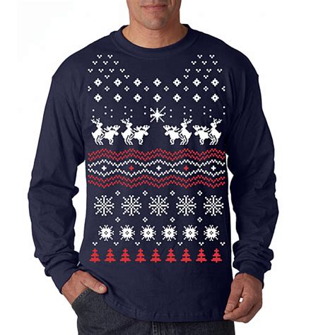 Buy Humping Moose Long Sleeve Ugly Christmas Sweater Shirt