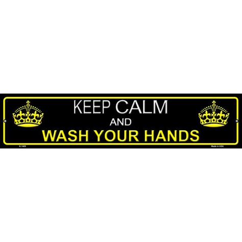 Keep Calm Wash Your Hands Novelty Metal Arrow Sign