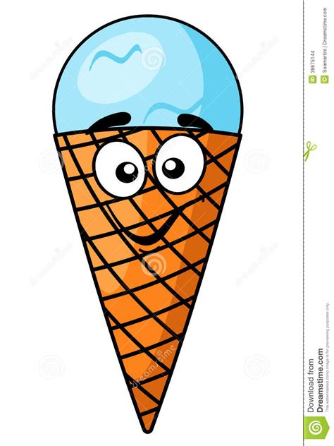 Find illustrations of ice cream cone. Fun Happy Cartoon Ice Cream Cone Stock Images - Image ...