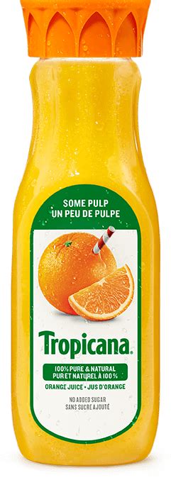 Tropicana 100 % Pure Orange Juice - Some Pulp | Tropicana.ca
