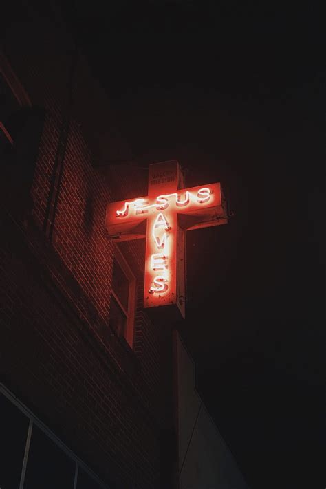 Jesus Saves Neon Sign on Cross | Cross wallpaper, Jesus ...