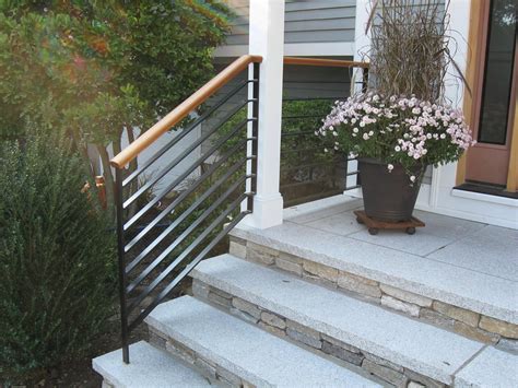 Perfect for decks, play sets, stair support and other outdoor projects where handrails are exposed to. Colonial Iron Works - Iron Exterior Handrails