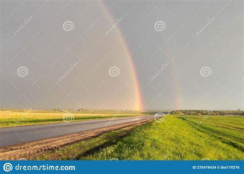 Rainbow After Rain Stock Photo Image Of Wind Yellow 270478434