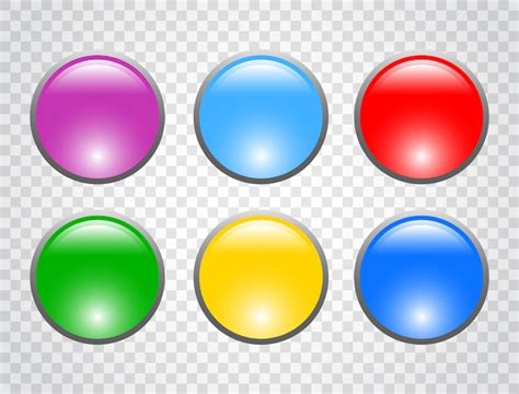 Premium Vector Set Of Colorful Round Buttons