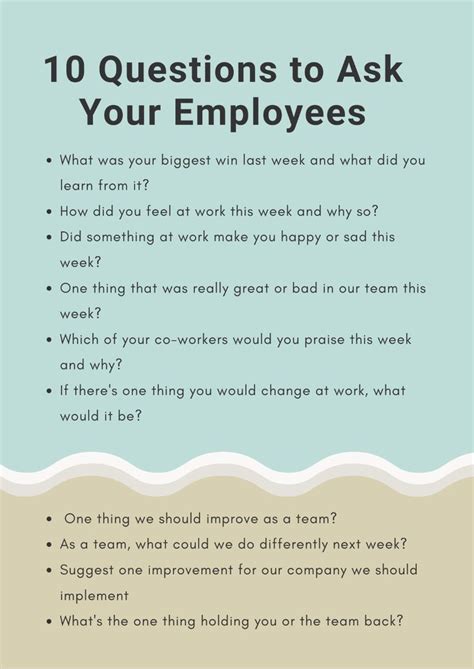 Questions To Ask Your Employees Job Motivation Good Leadership