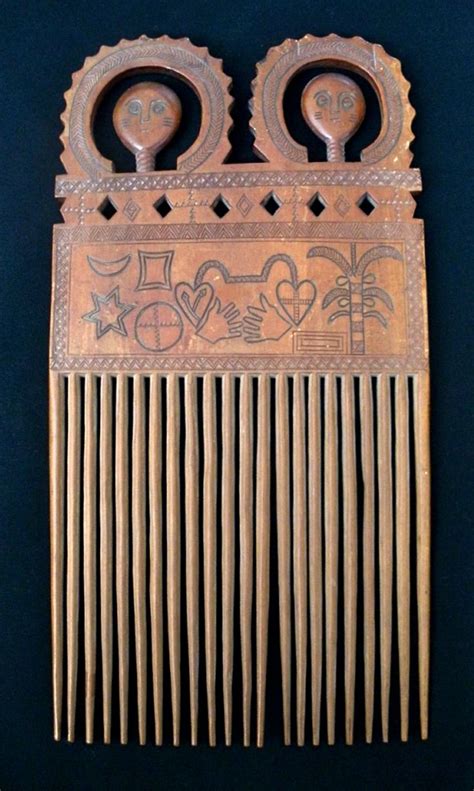 Africa Large Marriage Comb From The Ashanti Fante People Wood