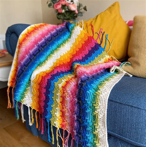 Rainbow Splash Blanket Crochet Blanket Patterns Crochet Blanket