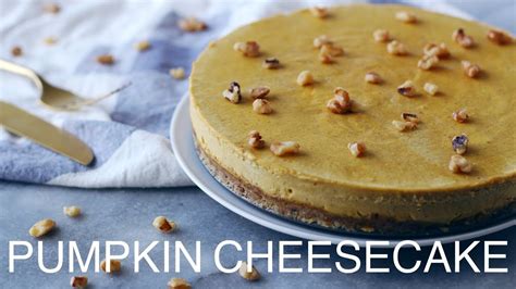 No Bake Pumpkin Cheesecake Vegan Gluten Free Youtube