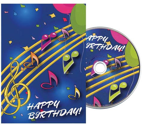 Birthday Card With Music Card Design Template