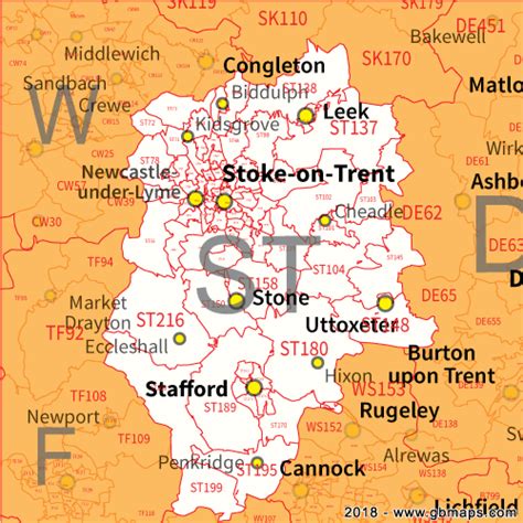 Stoke On Trent Map And Stoke On Trent Satellite Image