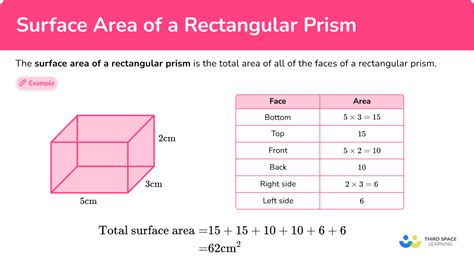Surface Area Of A Rectangular Prism Math Guide
