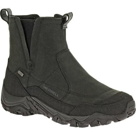 Merrell Mens Polarand Rove Pull Waterproof Winter Boots Black