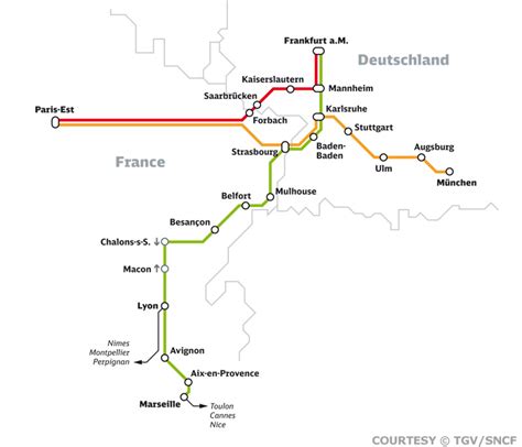 Tgv® Karte Frankreich ⇒ Schnellzugriff Tgv Linien Netz Der