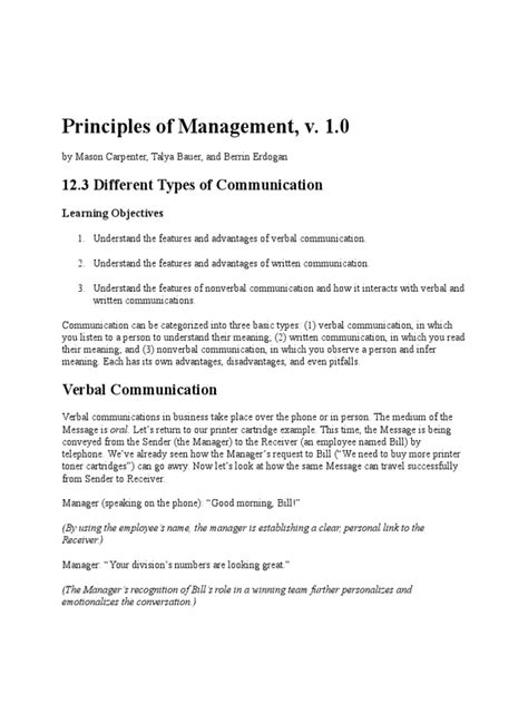 Principles Of Management Nonverbal Communication Body