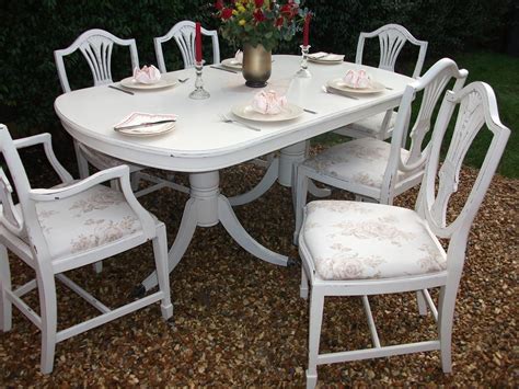 20 Ideas Of Shabby Chic Cream Dining Tables And Chairs