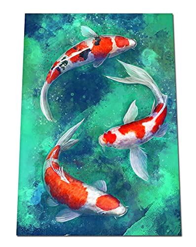 Buy Japanese Koi Fish Print Painting Koi Carp Print Zen Wall
