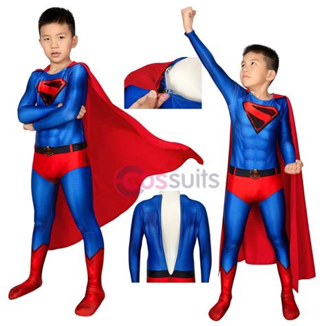 Kids Superman Cosplay Costume Crisis On Infinite Earths Kal El Clark