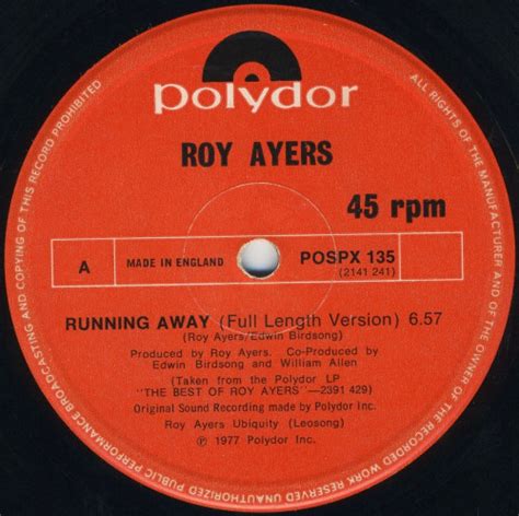 Roy Ayers Running Away Cant You See Me 1979 Vinyl Discogs