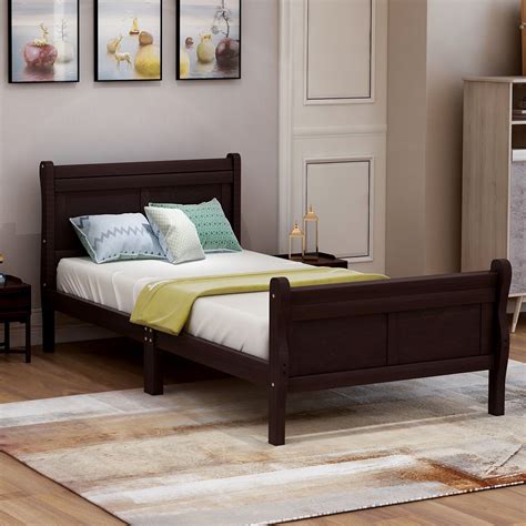 Clearance Twin Bed Frame Espresso Twin Platform Bed Frame With