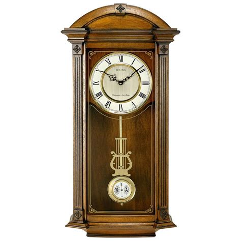 Bulova Clocks C Hartwick Inch Large Classic Walnut Pendulum Wall