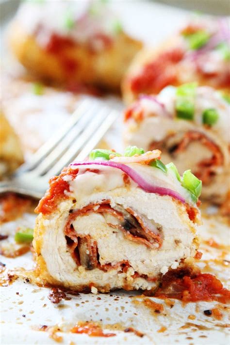 Melt the remaining 1 tbsp. Pizza Stuffed Chicken Roll-Ups | Two Peas & Their Pod