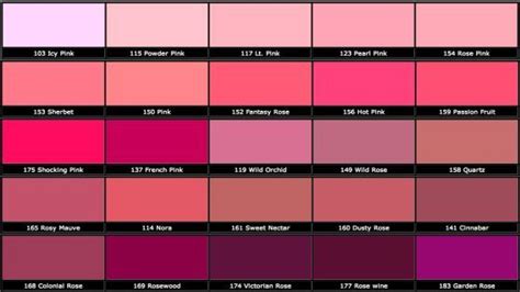 Names Of Shades Of Pink Pink Color Me Screen Shot