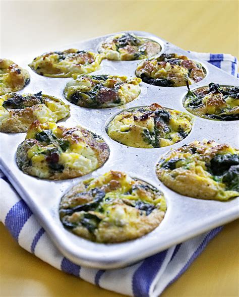 Best Mini Spinach Bacon And Goat Cheese Frittatas Recipe The Yellow