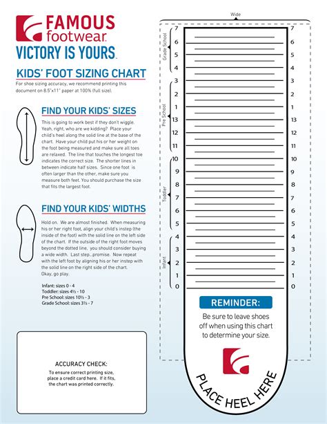 Foot Measure Chart Printable This Printable Shoe Sizing Guide Can Be