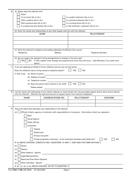 Form Ssa 11 Bk Fill Out Sign Online And Download Printable Pdf