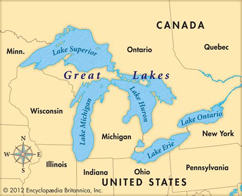 10 Best Of Printable Map Of The 5 Great Lakes - Printable Map