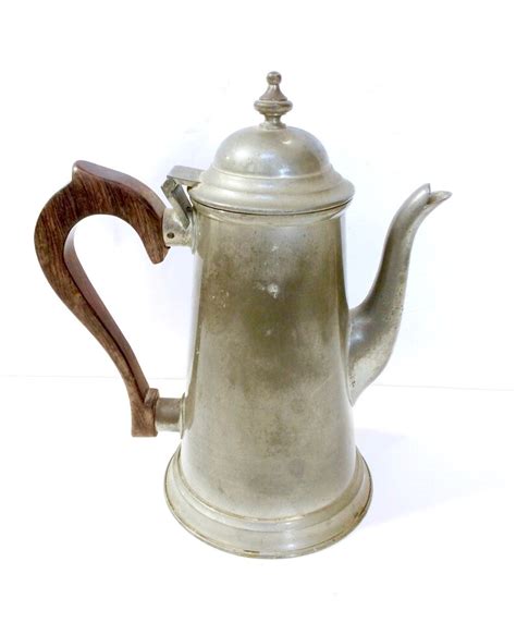 Vintage Pewter Teapotcoffee Pot Pewter Display Vase With Etsy