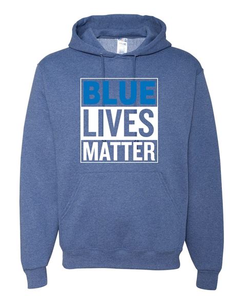 Blue Lives Matter Hooded Sweatshirts Blm Hoodie Support Etsy