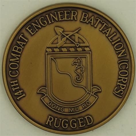 1st Combat Engineer Battalion Rugged Army Challenge Coin Rolyat