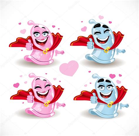 Condom Smiles Superman And The Superwoman — Stock Vector © Yadviga 11611550
