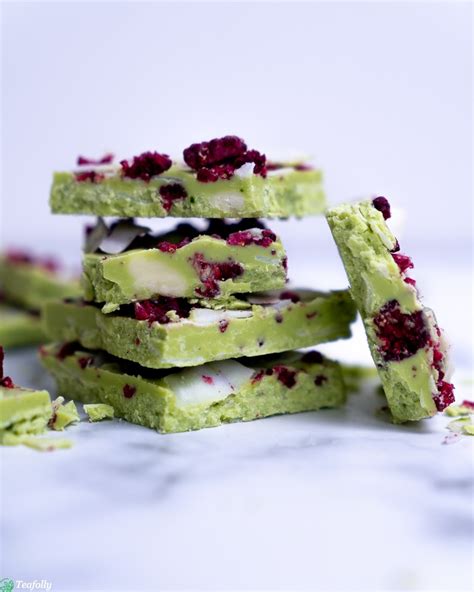 Matcha White Chocolate With Coconut And Raspberries Recipe Teafolly