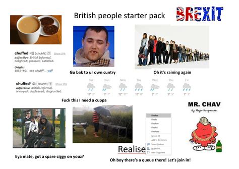 Briish People Starter Pack Rstarterpacks Starter Packs Know