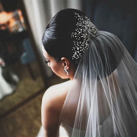 Black Bride Bridal Hair Inspiration Low Bun Elegant Classic