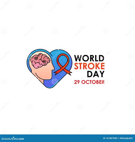 World Stroke Day Vector Logo Poster Illustration Of World Stroke Day
