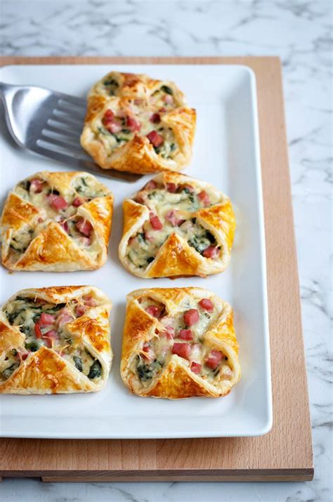 Ham Cheese And Spinach Puffs Recipe — Eatwell101 Simple Food