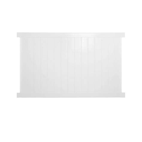 weatherables savannah 5 ft h x 8 ft w white vinyl privacy fence panel kit pwpr tandg 5x8 the