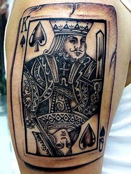 Maybe you would like to learn more about one of these? great detail | Card tattoo designs, Card tattoo, King card