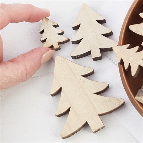 Assorted Unfinished Wood Christmas Tree Cutouts All Wood Cutouts