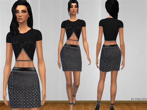 The Sims Resource Elegant Outfit Set By Puresim Sims 4 Downloads