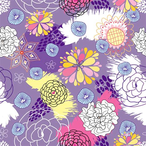 Graphic Floral Pattern Stock Vector Illustration Of Blue 14954647