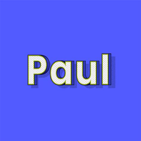 Paul Male Name Retro Polka Premium Photo Rawpixel