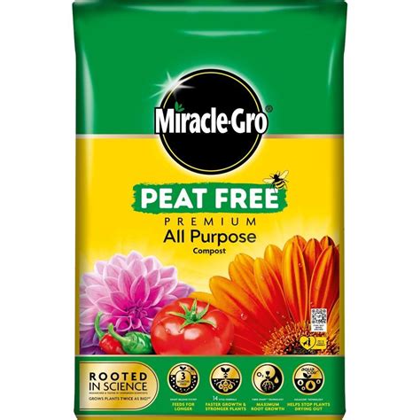 Miracle Gro All Purpose Peat Free Compost 40 Litres Compost Squire