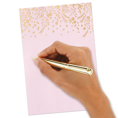 Gold Floral On Pink Stationery Set Box Of 20 Designed Stationery