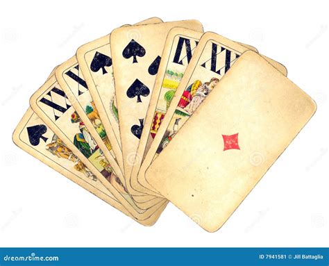 Vintage Hand Of Cards Stock Image Image 7941581